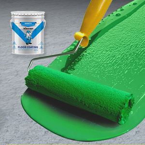 Self-Leveling 100% Solid Epoxy <b>Floor</b> Paint Liquid Appearance for Garage Warehouse Offices-<b>Roller</b> Application Method - Product Image 2