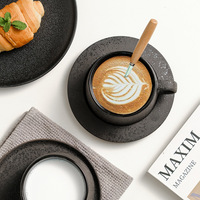 Japanse Koffie Cup Set Retro Creatieve Keramische Cappuccino Latte Cup Set Magnetrons En Vaatwassers Veilig
