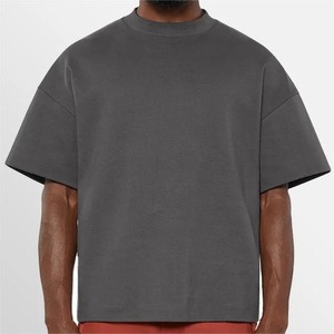 Camiseta <span class=keywords><strong>Modu</strong></span> de 260 Gramos para Hombre, Corte Regular, Tejida, 100% Algodón Ecológico, de Lujo, con Cuello Redondo, Anti-Pilling y de Secado Rápido - Product Image 3
