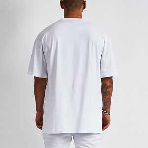 Nuevo diseño de calidad de lujo de algodón suelta gota hombro marca en blanco de los hombres <span class=keywords><strong>camiseta</strong></span> de - Product Image 2