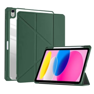 Housse de tablette avec béquille en forme de Y multi-angles compatible avec Xiaomi <span class=keywords><strong>Pad</strong></span> 6S Pro 12.4, coque arrière rigide transparente anti-déformation - Product Image 2