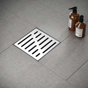 Grille de drain de sol carrée en acier inoxydable de haute qualité 15x15cm pour <span class=keywords><strong>douche</strong></span> - Product Image 2