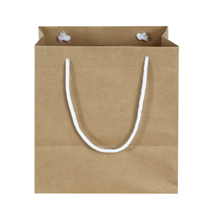 <b>Biodegradable</b> Durable Recyclable Eco-Friendly Food Takeout Kraft <b>Paper</b> Shopping Bag UV Coated Classic Style Cotton Handle - Product Image 1