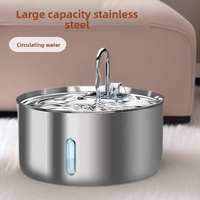 Fontaine à eau automatique portable et durable pour animaux de compagnie, circulation intelligente, en acier inoxydable, rechargeable, pour chiens et chats, usage intérieur