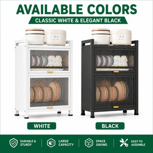 Mueble de Cocina de Acero al Carbono de Doble Capa, Resistente y Antipolvo, <span class=keywords><strong>para</strong></span> Encimeras de Cocina y Espacios Pequeños - Product Image 3