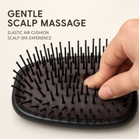 Brosse à cheveux volumisante parfumée à coussin d'air, grande brosse incurvée pour massage du cuir chevelu, pour coiffure à domicile