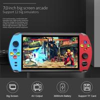Konsol Game Video Portabel Layar HD Klasik 4,3 Inci 8GB Terhubung Langsung ke Kontroler Pegangan X19 Konsol Game Genggam