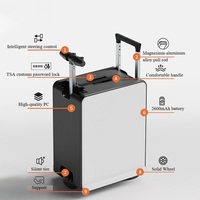 Valise Électrique Motorisée Auto-Équilibrée avec Guidon, Scooter de Transport Électrique pour Voyages d'Affaires