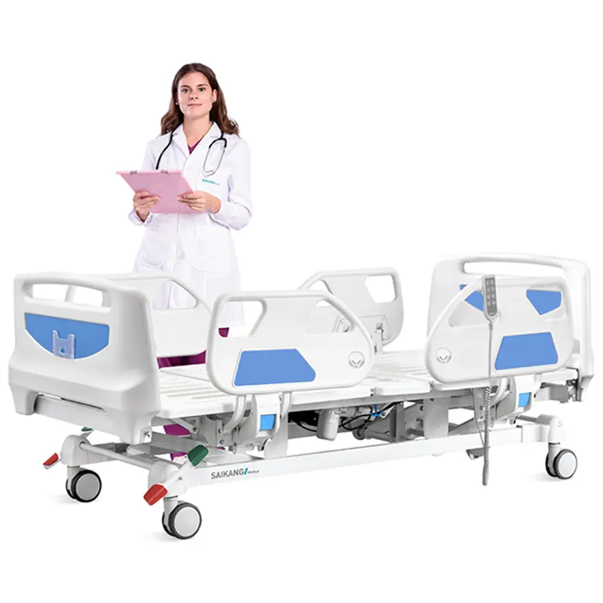 Medical ICU Room Patient Care Nursing 5 Functions Electric Hospital Bed