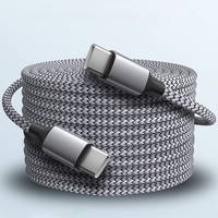 Kabel USB C Ekstensi 3A PD 60W 3M 5M 8M, Kabel Pengisian Cepat, Nylon Braided, Tipe C ke Tipe C, Kabel Data Ponsel, Pengisian Cepat