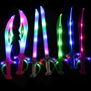 Factory Outlets Light Up Sword Flashing Sword Toy para fiesta temática de Halloween Fiesta de Navidad Flashing Led Toy Swords para niños