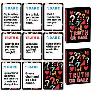 Nouveau <span class=keywords><strong>jeu</strong></span> de cartes transfrontalier pour 50 personnes (en papier) – Vérité ou Défi – <span class=keywords><strong>Ambiance</strong></span> de fête – Jouet pour adultes avec emballage en boîte colorée - Product Image 2