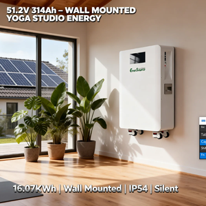 Batterie solaire 48V 51.2V 314Ah 16kWh pour systèmes de stockage d'énergie solaire, montage mural avec roues - Product Image 1