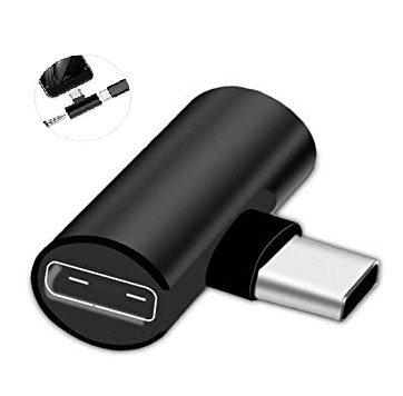 USB Type C to C & 3.5mm 2 in 1 Jack Headphone Audio Charger Splitter Adapter Support Voice Call