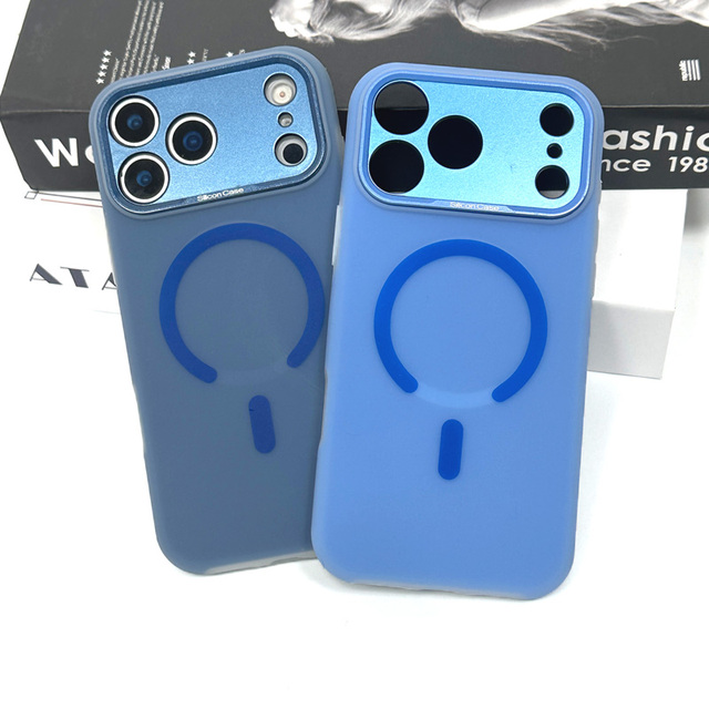 Luxury Magnetic Jelly Matte Phone Case Wireless Charging for iPhone 18 17 16E 15 14 Plus 13 12 11 Pro Max Silicone Cover