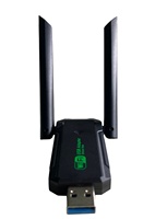 Dongal wifi Dual Band AC1200 dongle, kartu wifi 1200Mbps USB adaptor WiFi kartu jaringan untuk PC tidak perlu driver