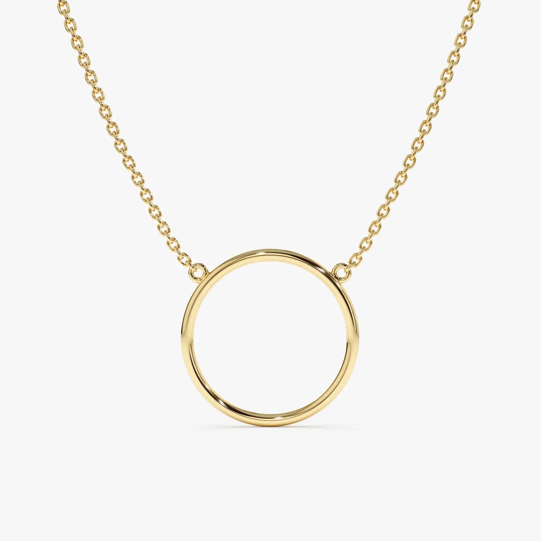 Nouveautés Minimalisme Fine Jewelry collier en argent sterling 925 14k Gold Circle of Life pendentif collier