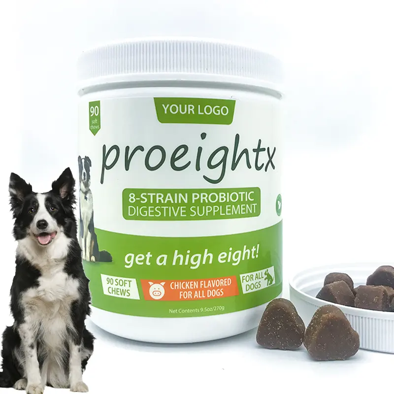 卸売プロバイオティクス犬サプリメントタイ消化酵素腸ジトラクトサポートペットの健康プロバイオティクスペットへのサプリメント