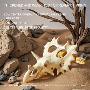 Adorno <span class=keywords><strong>de</strong></span> Cráneo <span class=keywords><strong>de</strong></span> Triceratops CLEEN, Decoración <span class=keywords><strong>de</strong></span> Resina para Terrario, <span class=keywords><strong>Esqueleto</strong></span> <span class=keywords><strong>de</strong></span> Dinosaurio Realista, Escondite para Lagartos y Serpientes - Product Image 2