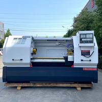 Tour CNC CK6150, portée de coupe 500 mm, portée de déplacement transversal 280 mm, entre centres 1000 mm, banc plat, broche simple, alésage de la broche 82 mm, CE ISO