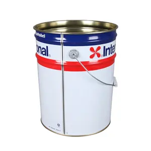 Cubo redondo de estaño con mango de metal para embalaje industrial, Cubo de pintura de metal químico de 18L y 20L vacío al por mayor