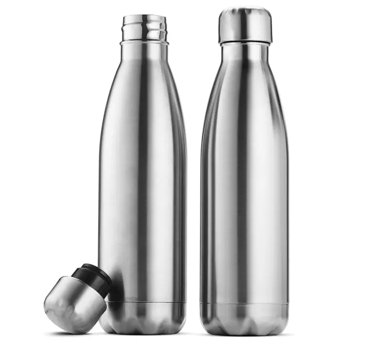 17oz stainless steel vacuum insulated water bottle keep hot cold leakproof lid sweat proof for travel camping