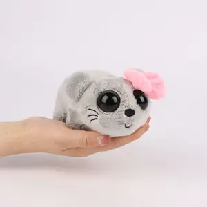 stuffed animal fluffy toys sad hamster key chain music sound sad hamster meme plush toy with built in push button