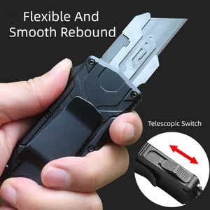 ใบมีดสแตนเลส ด้ามจับอลูมิเนียมอัลลอยด์ มีดแกะสลักสำหรับล่าสัตว์และตั้งแคมป์ ดีไซน์สร้างสรรค์จากอลูมิเนียมสำหรับอากาศยาน OEM HK FB208 - Product Image 4