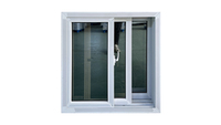 Ventanas con Aislamiento Térmico Contra Huracanes, Ventanas Abatibles de PVC con Vidrio Aislante, Impermeables, con Mosquitera para Casas y Villas