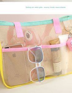 Bolso de Mano de Malla Summer Dream, Bolso de Red Ligero y Transpirable para la Playa, Compras y Viajes - Product Image 4