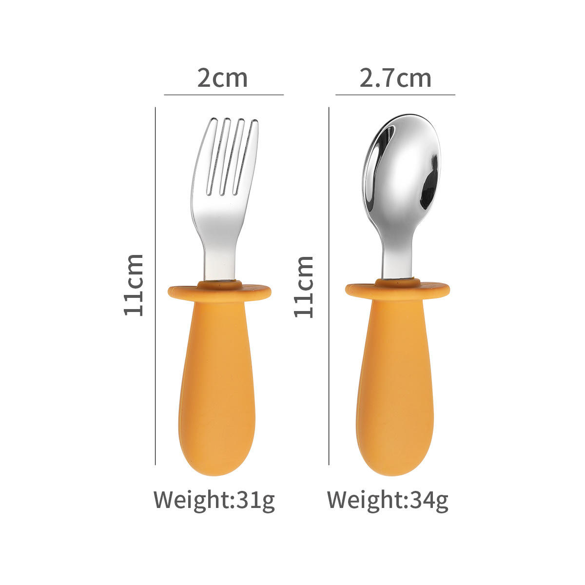 2Pcs Feeding Set-Yellow