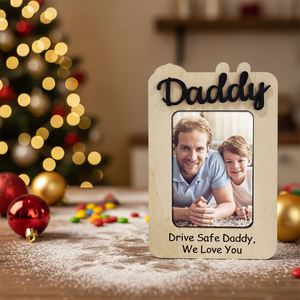 Engraved Wooden Photo Frame Custom <b>Car</b> Sun Visor Photo <b>Clip</b> Hanging Ornament Decoration Crafts - Product Image 1