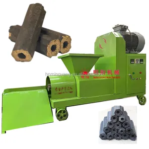 Hexagonal Hollow Cylindrical Wood Chips Sawdust Biomass Briquette Machine Continuous Working Environment Friendly