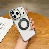 UNIGRACE-Coque magnétique transparente pour téléphone portable, support rotatif à 360 °, vente en gros pour I Phone 17, 15, 16, 17 Pro Max