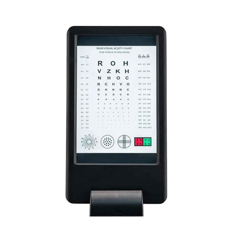 Oplaadbare 30Cm Near Vision Tester Chart Ac Adapter Inclusief Goede Prijs Dubbelzijdige Display Letter En Tuimelt E