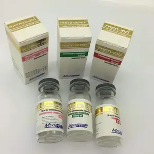 사용자 정의 브랜드 인쇄 10ml 홀로그램 약병 라벨 및 상자 골드 핫 스탬핑