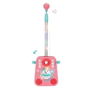 Microfone de brinquedo multifuncional para crianças, instrumento musical inclinado para crianças