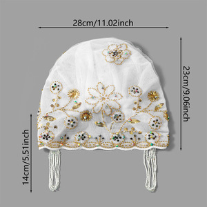 2025 Nieuwe Hot Selling Dames Kant Kraal Moslim Hoofddoek Modieus En Hoge Kwaliteit Hoed - Product Image 2