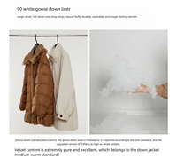 Parka de plumón de longitud media con cuello de piel Toscana, forro interior desmontable 90%, Parka larga de invierno de ganso blanco, chaqueta de plumón para mujer