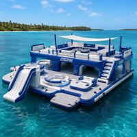 Plateforme flottante gonflable pour l'eau, surface en PVC EVA durable, pont pneumatique pour lac, océan, bateau, jet ski, utilisation en espace de détente