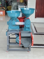 Moulin à riz et broyeur de céréales multifonctionnel 2-en-1 à prix d'usine – Décortiqueuse de paddy et machine à moudre les grains pour usage domestique