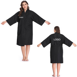 Bata de Salón de Alta Calidad con Logotipo Personalizado, Impermeable, para Peluquería, Spa, Kimono para Clientes, Capa de Peluquero de Manga Corta - Product Image 2