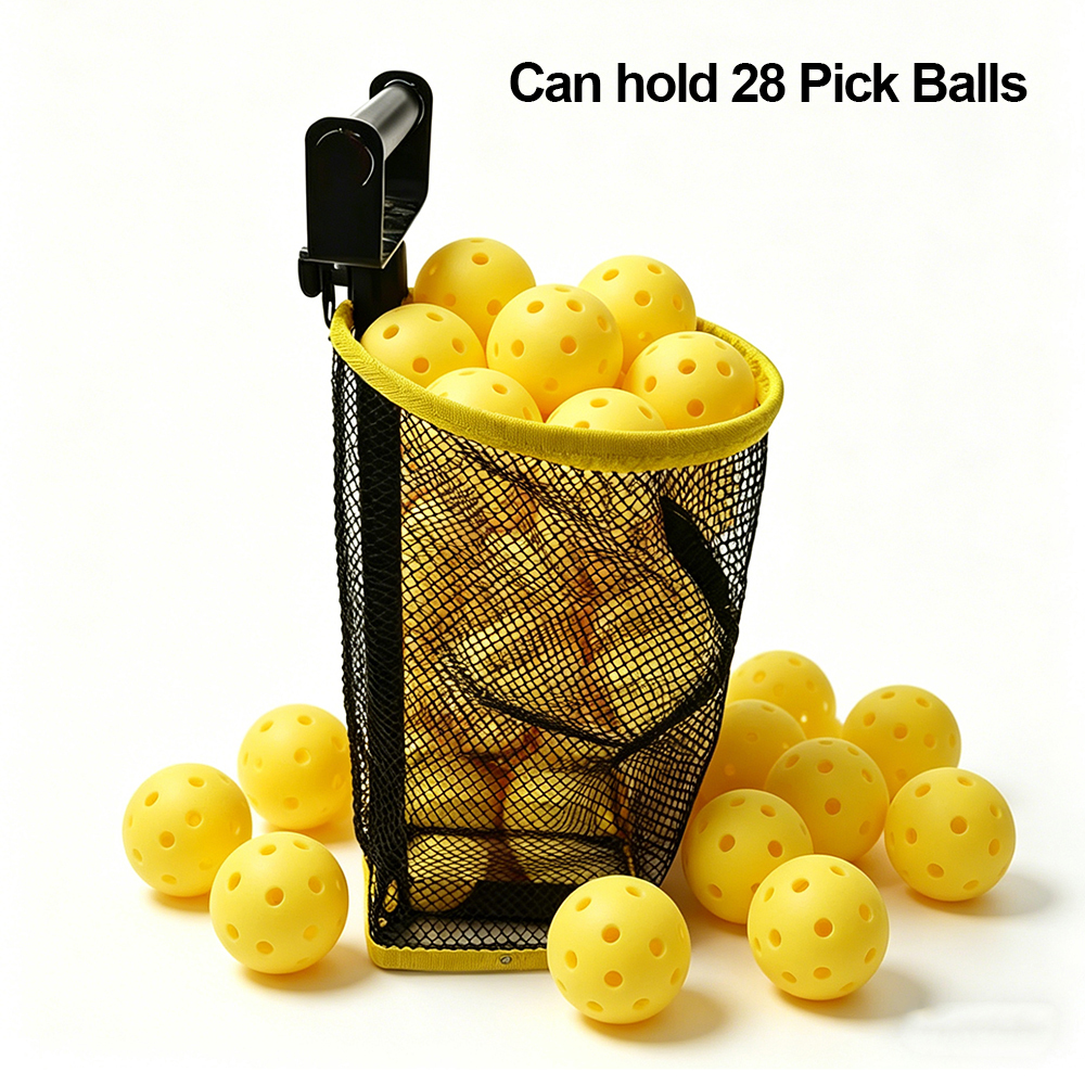 Portable Pickleball Pickup Tool, Ball Collector & Pickup Hopper, No Bending Pickleball Retriever
