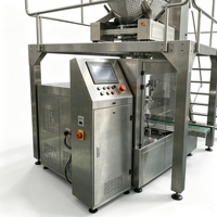 AT-GD8-10Z 210 Otomatik Doypack Paketleme Makinesi, Çok Başlı Tartım Sistemli, Kuruyemiş, Tahıl, Balık Yemi, Fermuarlı Dik Duran Poşet Paketleyici