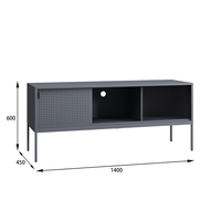 Meubles TV en métal, table moderne pour salon, meuble TV avec grand rangement
