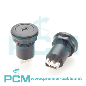 <span class=keywords><strong>Mini</strong></span> <span class=keywords><strong>USB</strong></span> để USB2.0 loại một nữ đi qua bảng điều khiển tròn gắn vách ngăn <span class=keywords><strong>Mini</strong></span>-B Ổ cắm chuyển đổi MiniUSB Tủ Khung hộp - Product Image 3