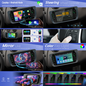 Lecteur MP5 Android <span class=keywords><strong>2</strong></span> <span class=keywords><strong>Din</strong></span> 7 pouces Podofo pour Seat Ibiza 2009-2013 <span class=keywords><strong>Autoradio</strong></span> CarPlay et Android Auto sans fil GPS USB WIFI Stéréo de voiture - Product Image 3