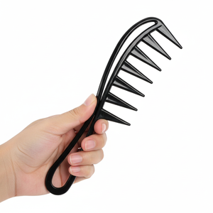 Pettine per sole streghe con Logo personalizzato (S10464014) con denti di setola e manico in bambù/paglia con spazzola per la gestione degli articoli e Set di pettine - Product Image 1