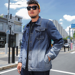 Veste en jean dégradé <span class=keywords><strong>grande</strong></span> <span class=keywords><strong>taille</strong></span> pour hommes, style coréen, coupe ample, manches longues, haute qualité, pour couples - Product Image 3