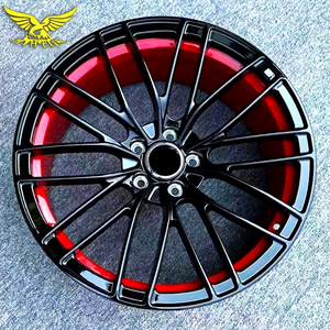 Rines de Aleación Forjados con Diseño de Malla de 18, 19, 20, 21 y 22 Pulgadas, 5x112, Rojos Cromados, para Ford Mustang, Jaguar, BMW, Audi, Lexus, Mercedes-Benz - Product Image 1